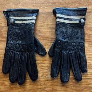 Harley- Davidson Women’s Black Leather rider gloves